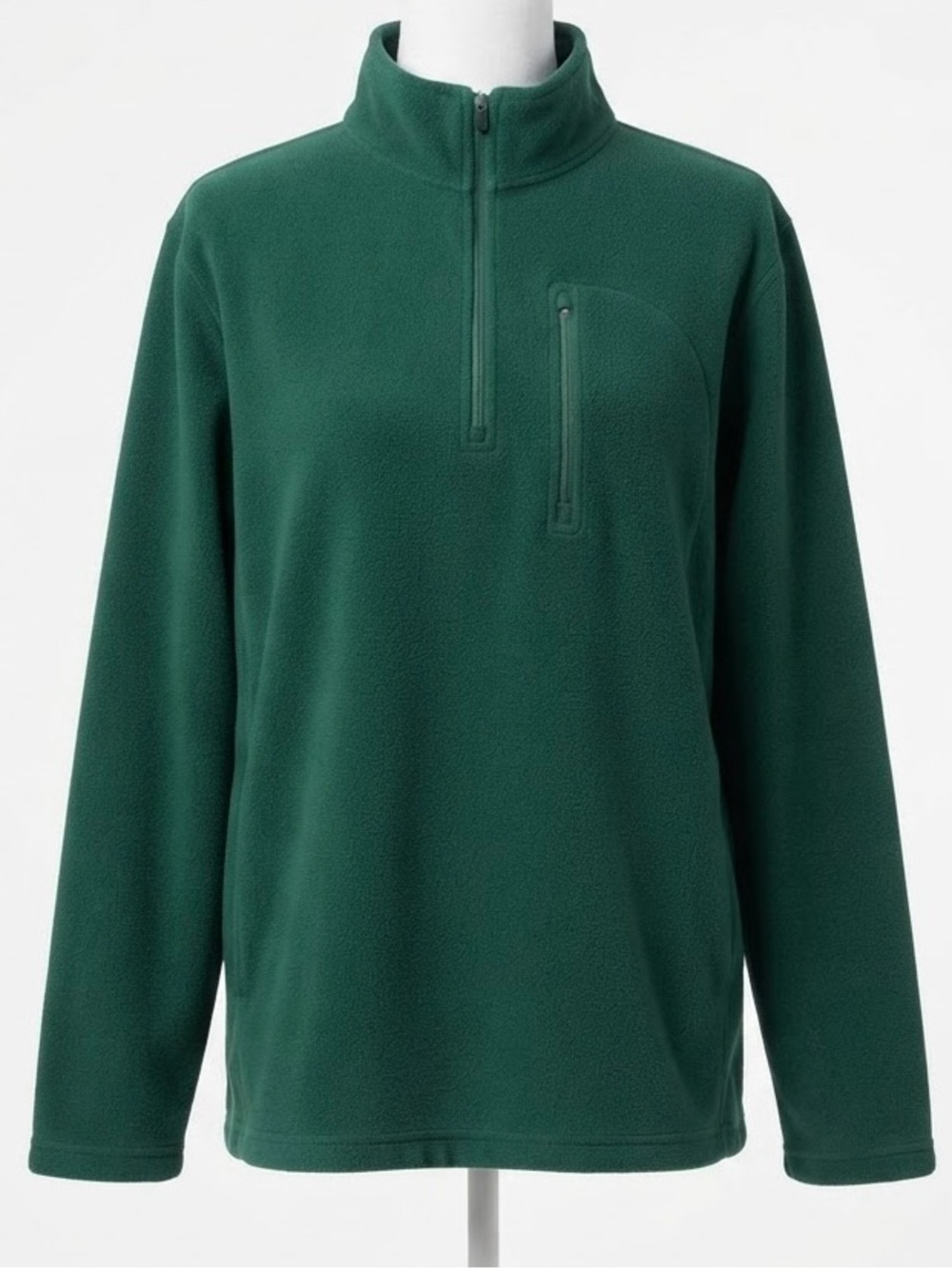 L.L. Bean Men’s Forest Green Half-Zip Fleece Pullover